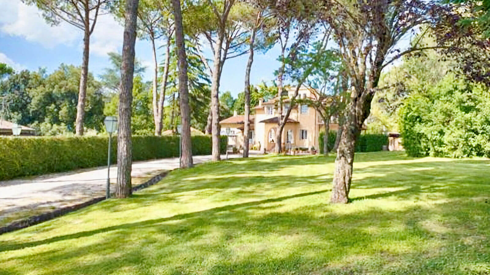 Organic gardens at Villa InCanto in Veio Archaeological Park with sustainable practices